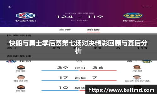 快船与勇士季后赛第七场对决精彩回顾与赛后分析
